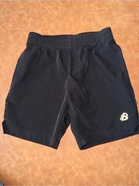New Balance Boy 4T Black Athletic Shorts with Logo